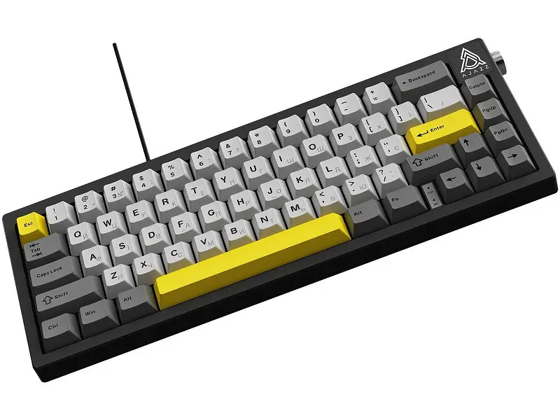 Клавіатура Ajazz AK650 Moon Yellow Switch Black USB-C (AK650-MY-GWY) - фото 5
