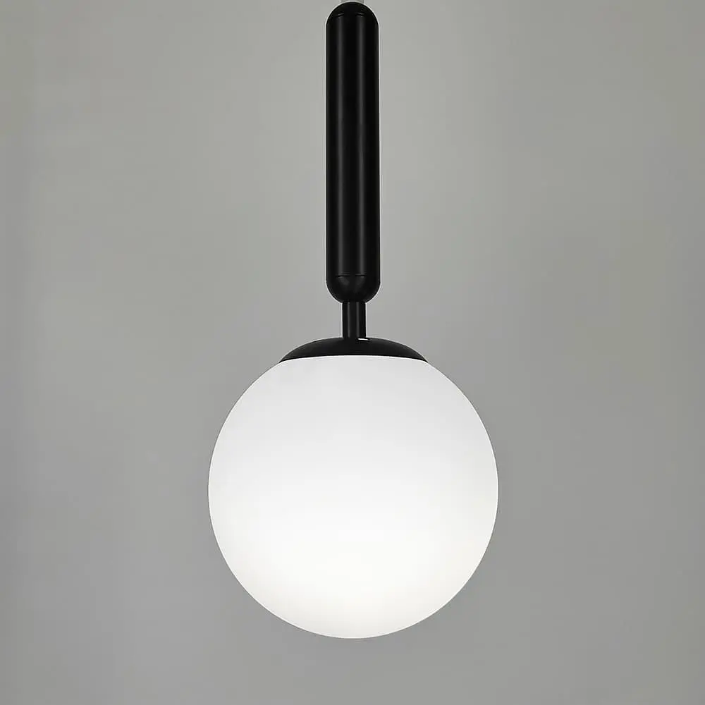 Подвесной светильник в черном корпусе с белым плафоном | Line F | Арт. A91086/1 BK - фото 2