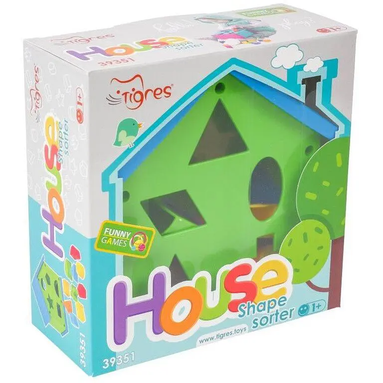 Игрушка-сортер Tigres Friends on the move Домик развивающий зеленый (39351) - фото 2