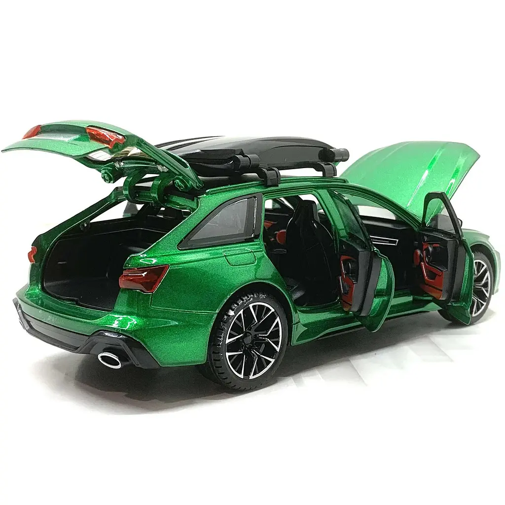 Колекційна металева модель автомобіля АвтоЕксперт Audi RS6 з автобоксом на дах, інерцією, світлом та звуком 1:24 - фото 3