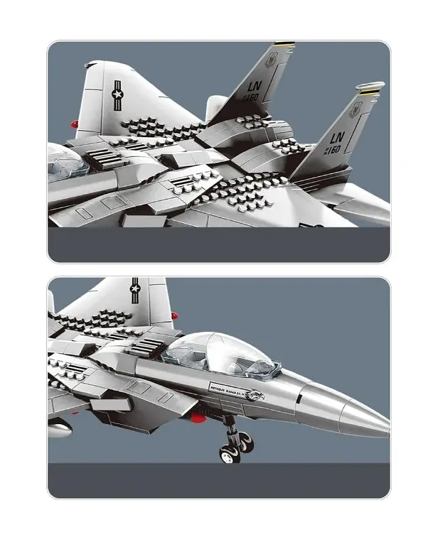 Конструктор Военный Самолет 223 элементов Ramiz 4004 - фото 5