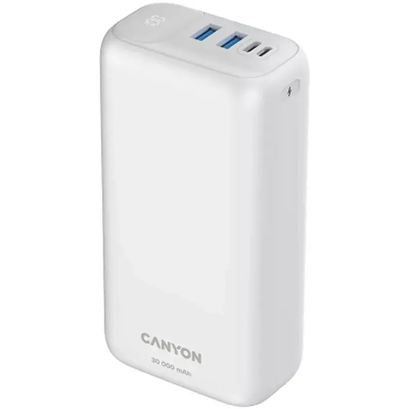 Батарея універсальна Canyon PB-301 30000mAh PD/20W, QC/3.0 (CNE-CPB301W) - фото 2