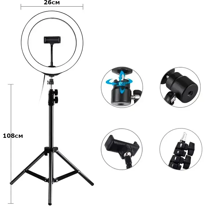 Кольцевая LED лампа Puluz PKT3035 [98047] - фото 4