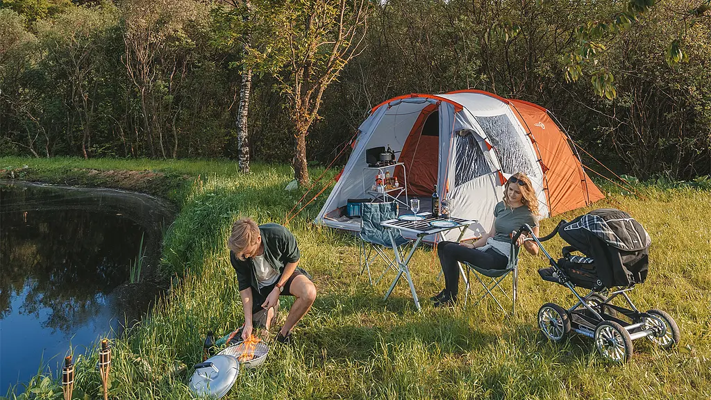 Гриль вугільний Easy Camp Adventure Grill Silver (680193) - фото 2