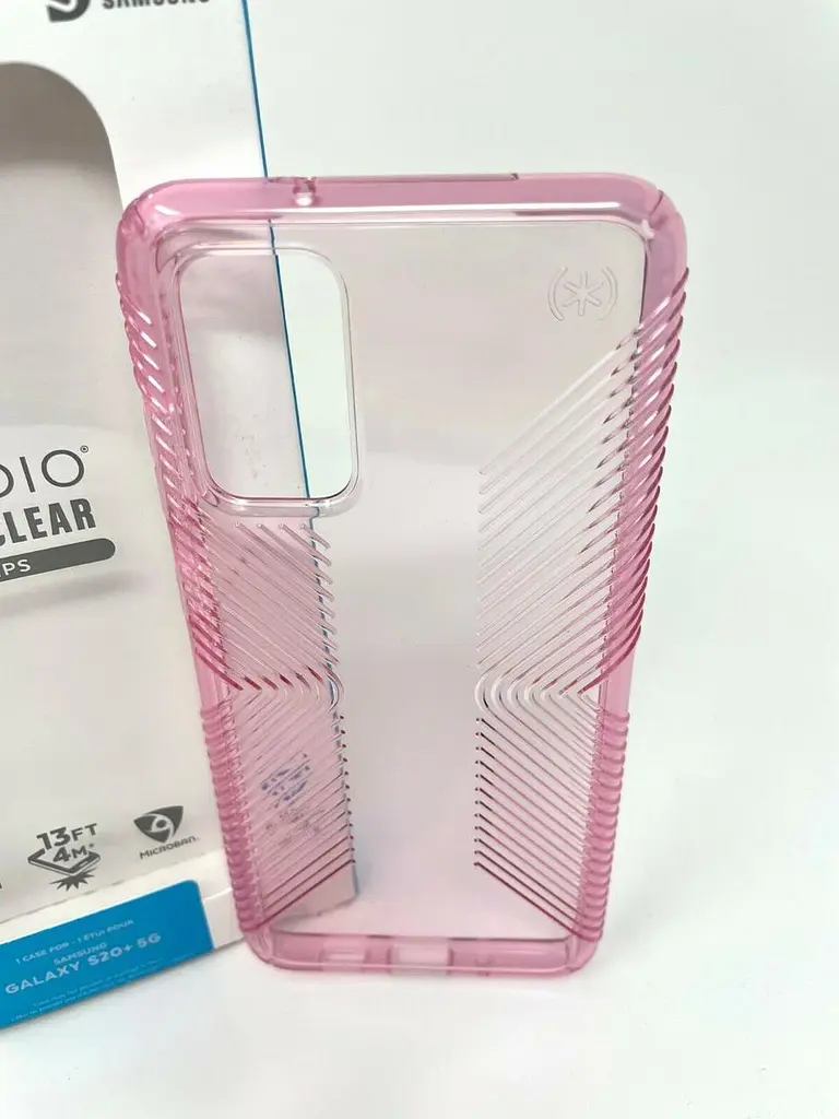 Чохол прозорий протиударний Speck Presidio Perfect Clear Grip Samsung Galaxy S20 Plus (6.7") Pink - фото 8
