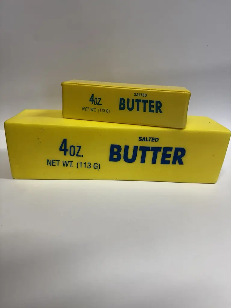 Набір антистрес велике масло Butter гігант 24 см і стандартне жовте з запахом 2 шт. - фото 3
