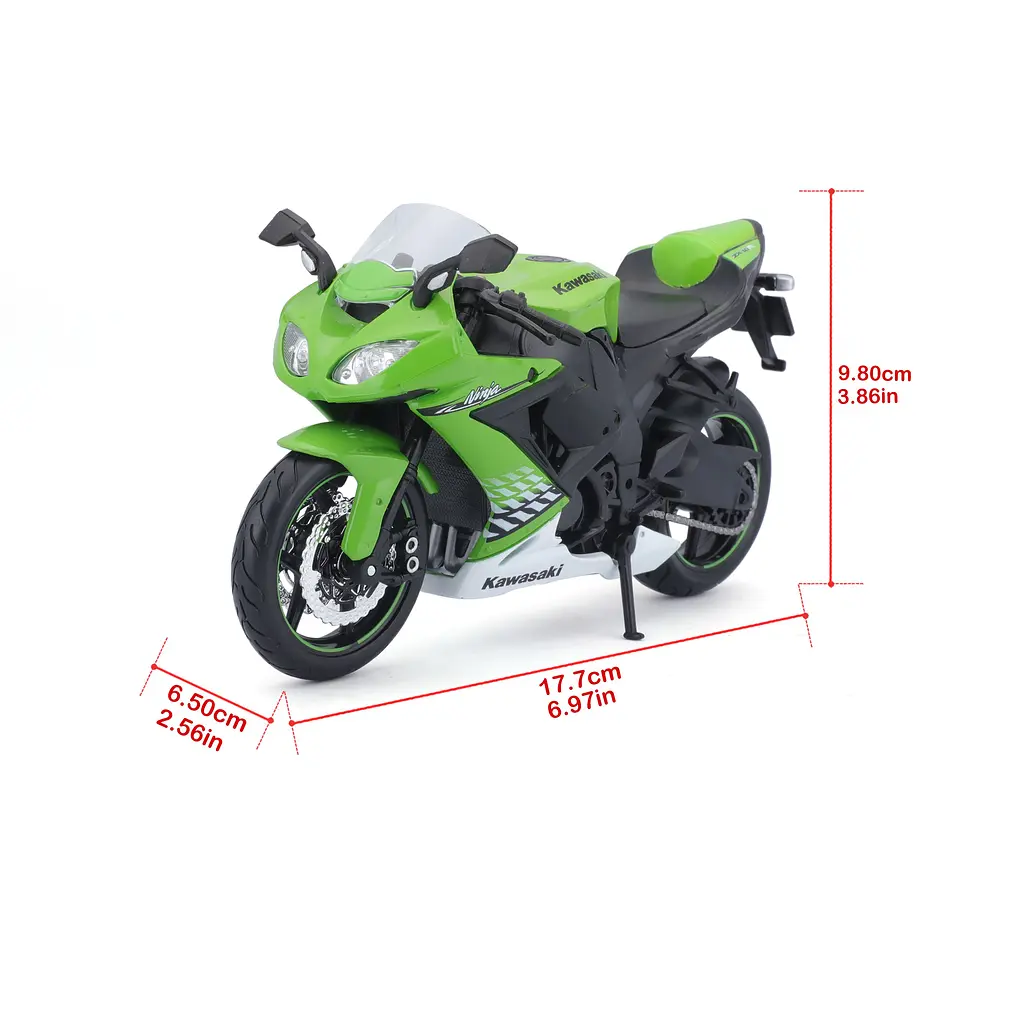Мотоцикл іграшковий Maisto Kawasaki Ninja ZX-10R в масштабі 1:12 (31101-10011) - фото 7