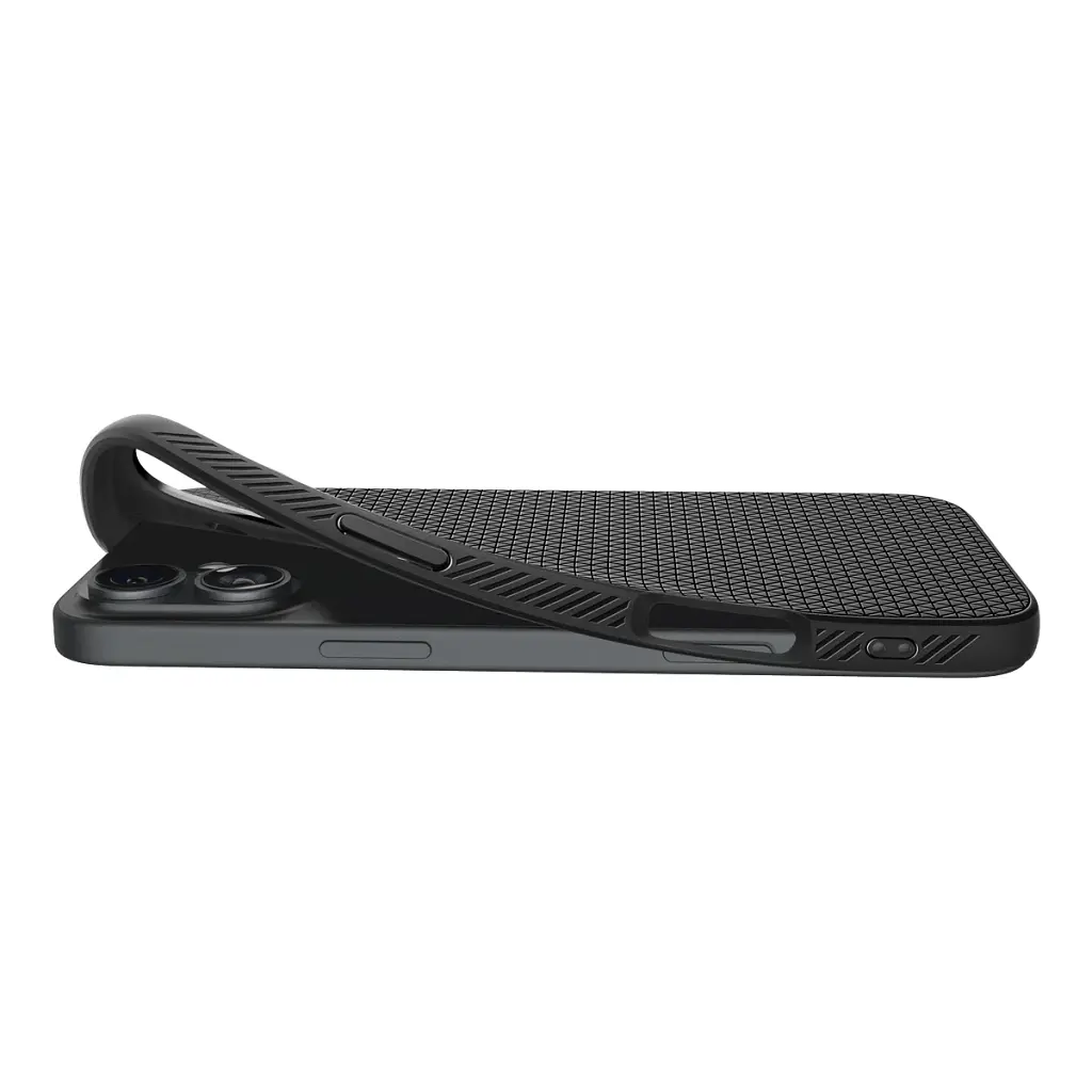 Чохол-накладка Spigen Liquid Air для Apple iPhone 16 Plus Matte Black (ACS08066) - фото 6