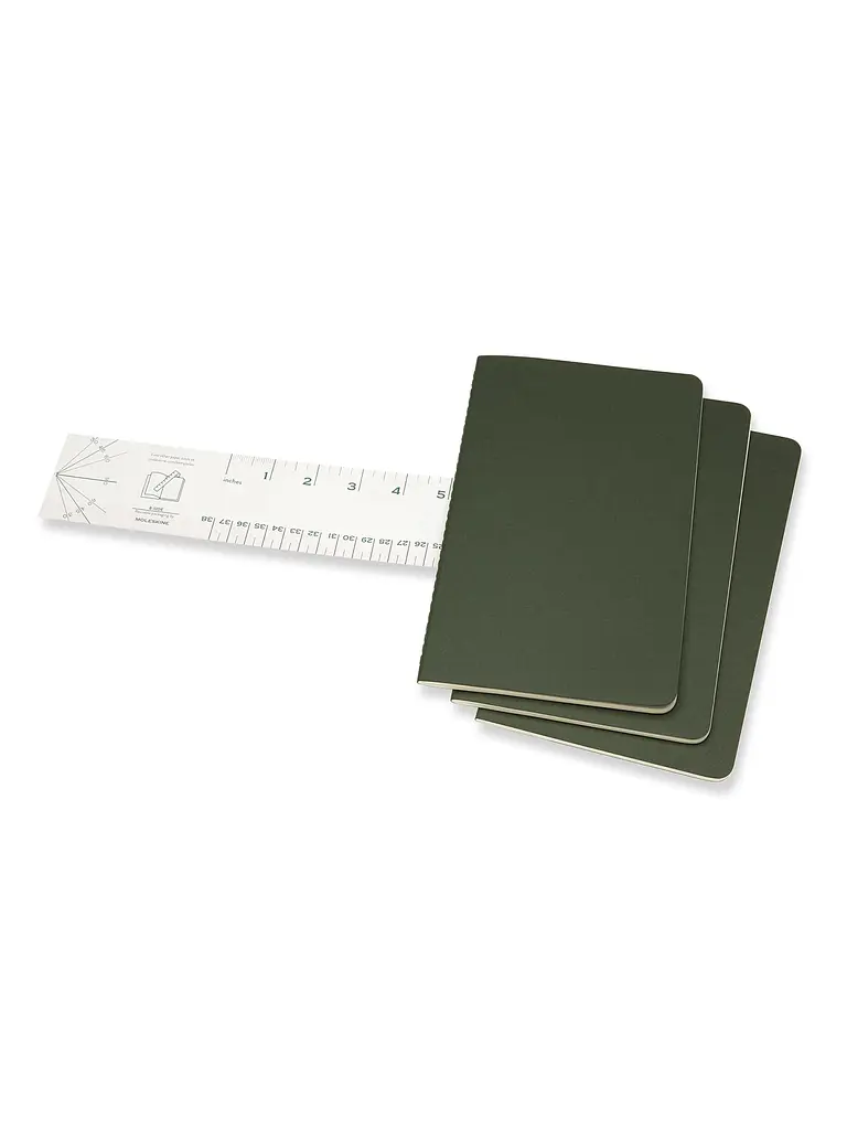 Записник Moleskine Cahier середній, Нелінований Зелений (CH018K15) - фото 2