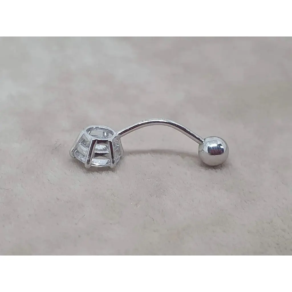 Серебряная серьга для пирсинга пупка Ирий. 6031 - фото 4