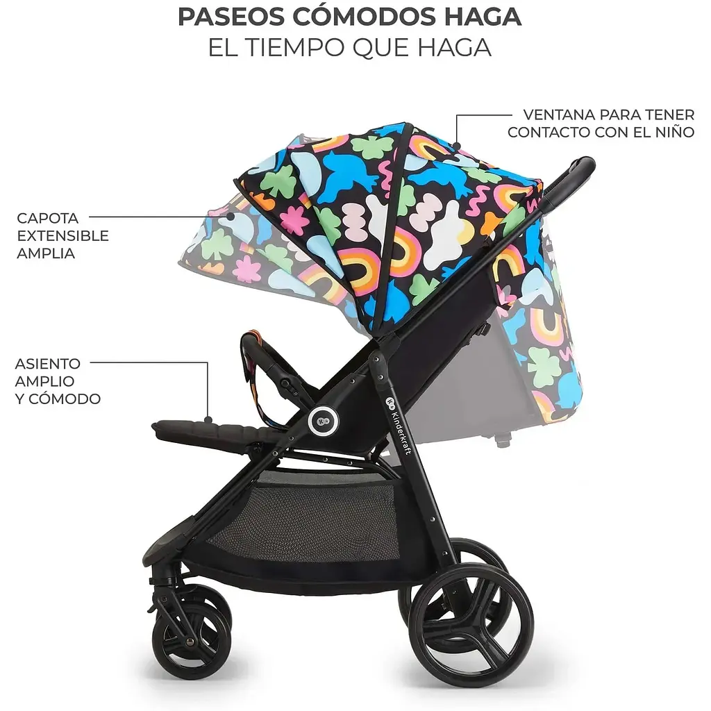 Коляска прогулочная Kinderkraft Grande Plus Happy Shapes (KSGRAN00HAP0000) - фото 10