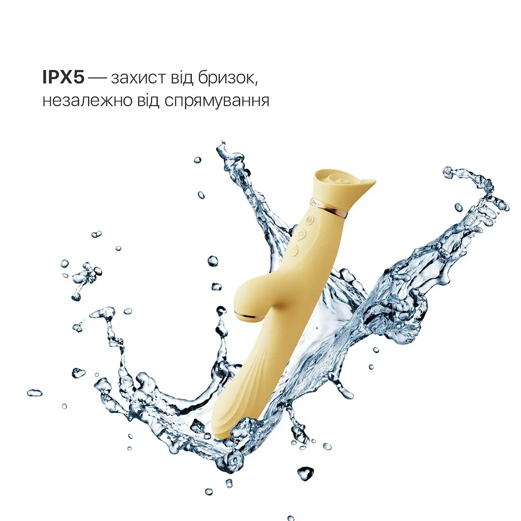 Вібратор з підігрівом та вакуумною стимуляцією клітора Zalo - ROSE Vibrator Lemon Yellow - фото 5