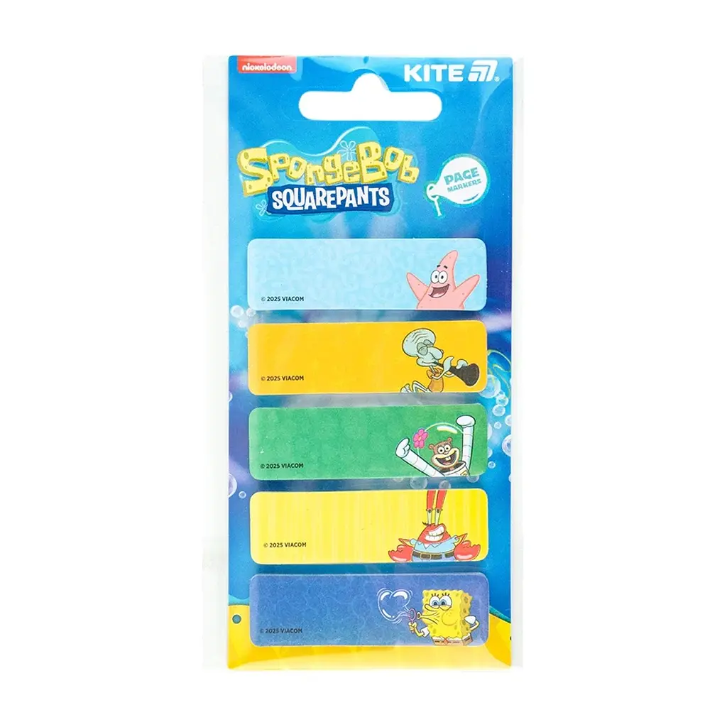Стікер-закладка Kite паперова з малюнком Sponge Bob, 100 шт, 5х15х50 мм, прямокутна (SB25-480) - фото 2