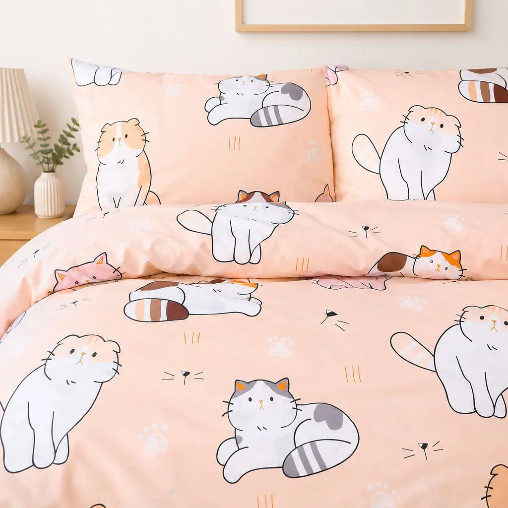 Комплект дитячої постільної білизни MirSon Ranforce Elite 17-0665 Cream Kittens 110х140 см кремовий (2200009904240) - фото 2