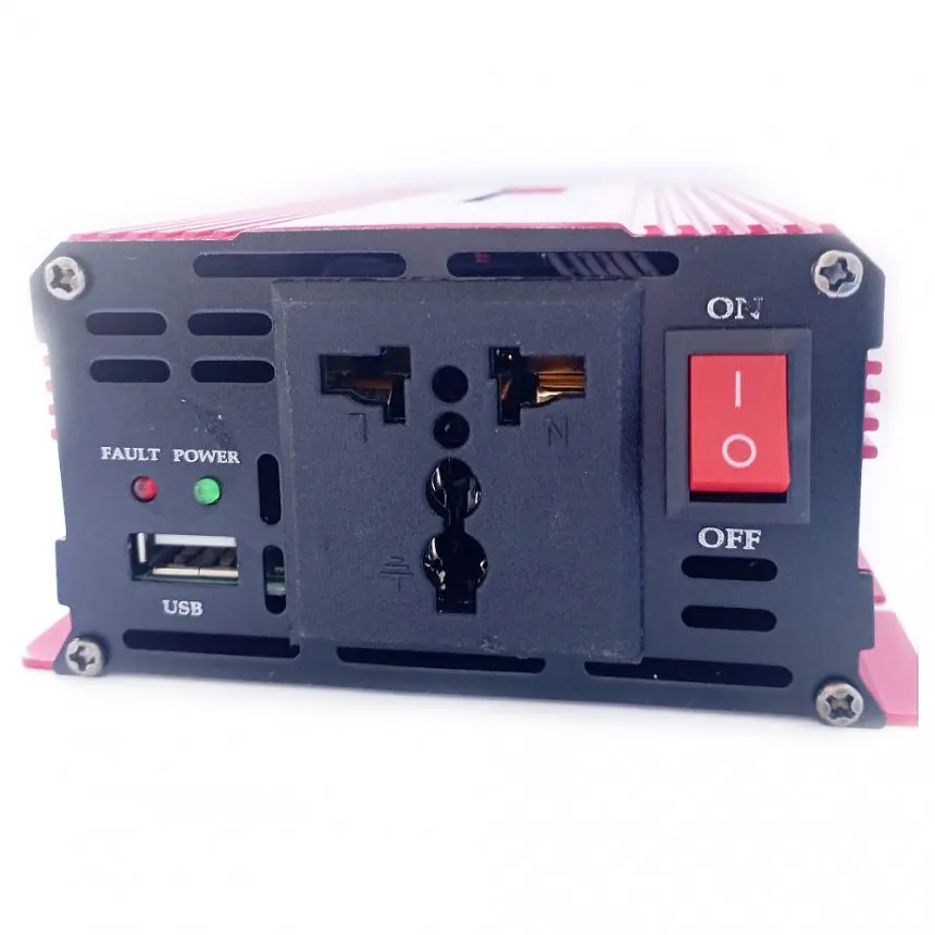 Инвертор напряжения Solar Smart King Power Inverter 009 модифицированная синусоида Red 1 розетка 1 USB экран с 12V на 220V 500W (11031) - фото 3