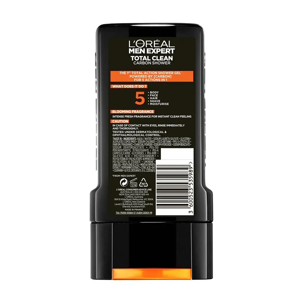 Гель для душу L'Oreal Paris Men Expert Total Clean 5 в 1 300 мл (3600523535989) - фото 2
