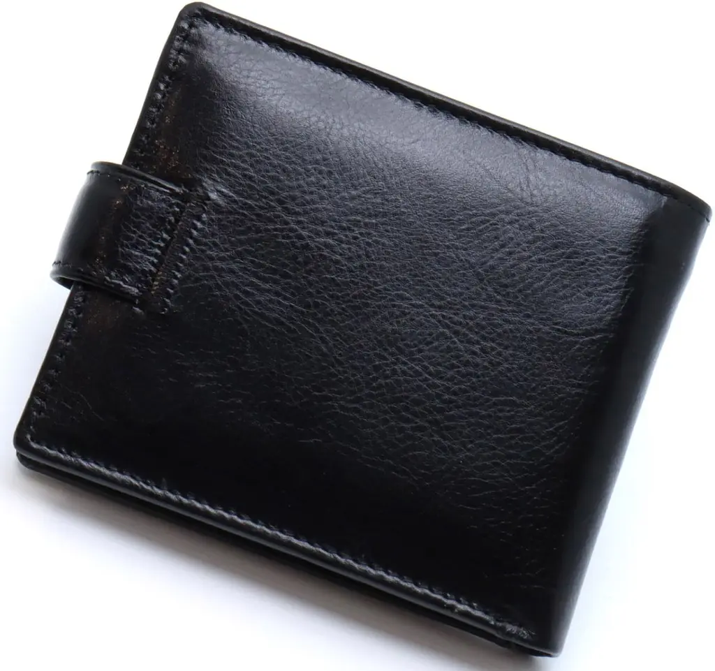 Стильне шкіряне портмоне ST Leather В 103 чорне 9,5 см - фото 2