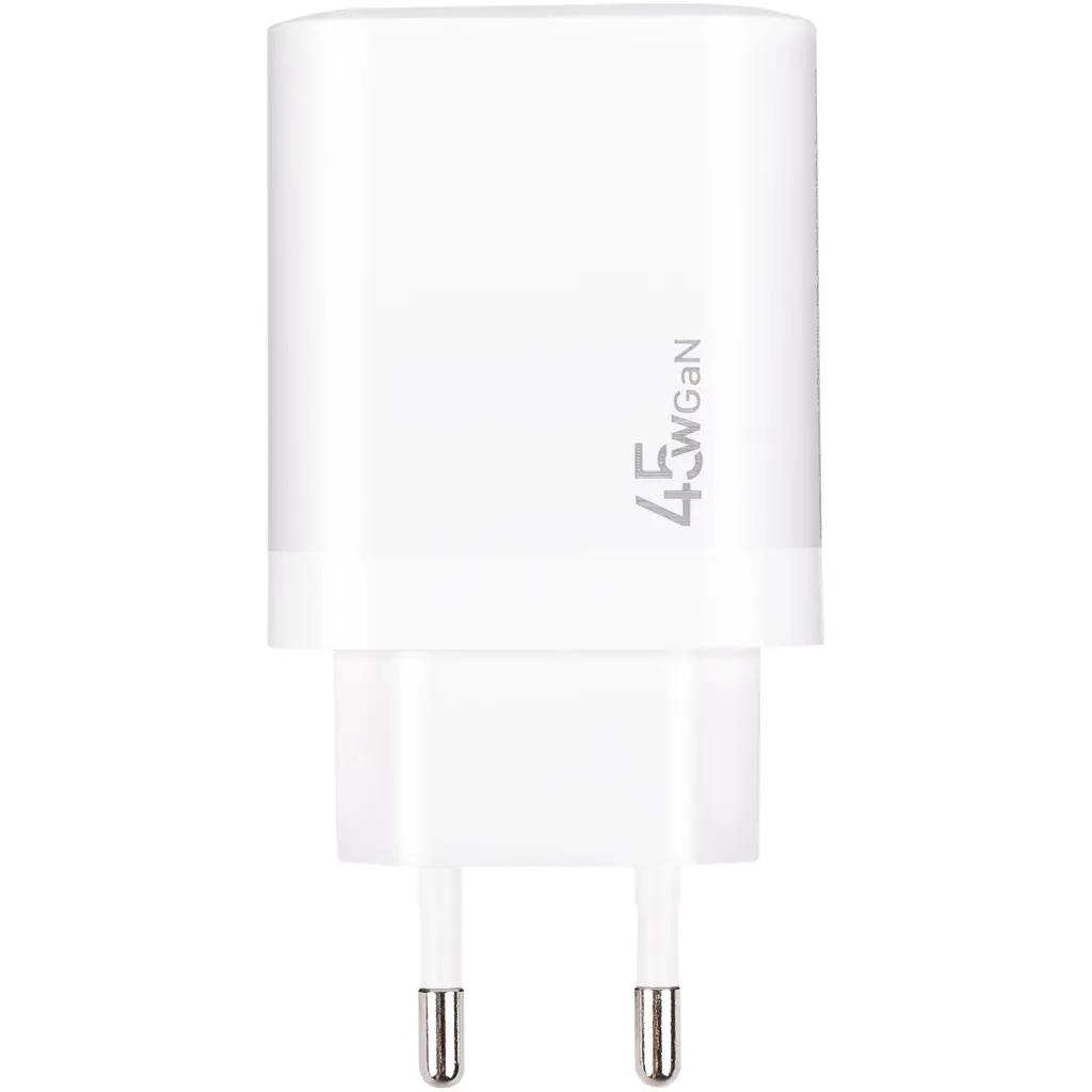Зарядное устройство для XoKo 1xUSB-C PD45W + 1xUSB QC3.0 GaN white (XK-QC-450) - фото 2