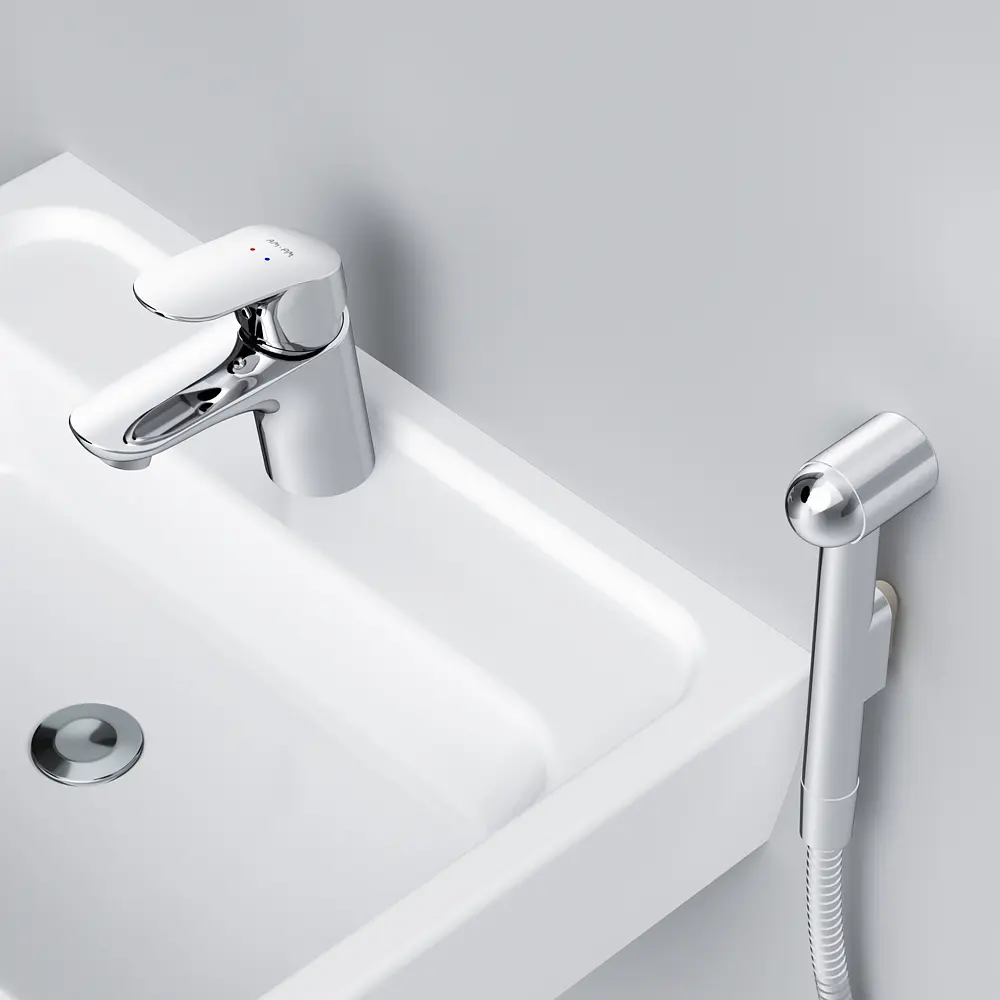 Смеситель для раковины с гигиеническим душем AM.PM Like (F8003000) - фото 5