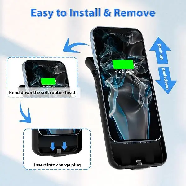 Чохол Huobao для iPhone 13 Pro Max 6000 мАг додатковий чохол для заряджання акумулятора - фото 7