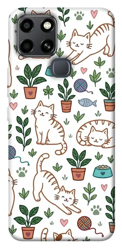 TPU чохол Demsky Cats pattern для Infinix Smart 6