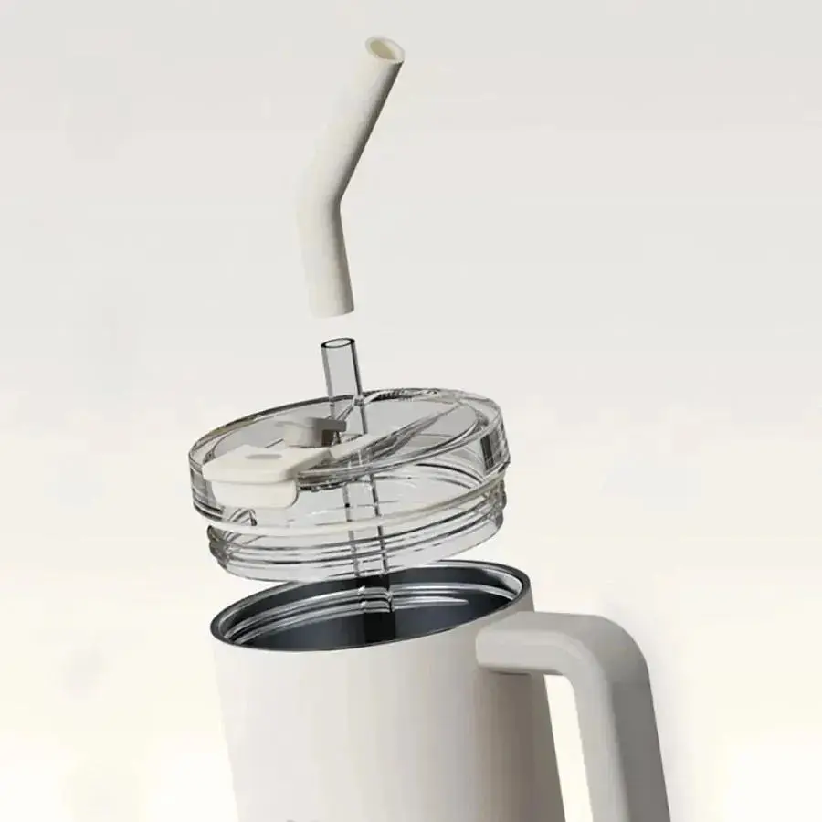 Термокружка Mijia Sippy cup белая - фото 2
