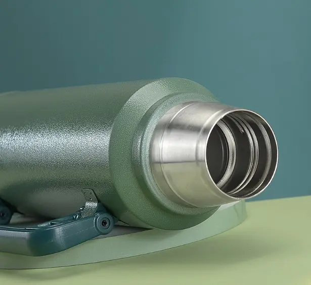 Термос OldBro с ручкой 304 Stainless steel ударопрочный зеленый 1.3 л - фото 7