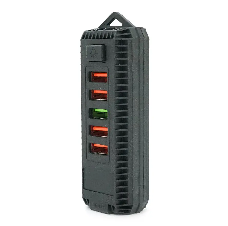 Зарядний пристрій 5 USB 2.0 Voltronic ZS11, ліхтарик, з крокодилами живлення 12 В - фото 4