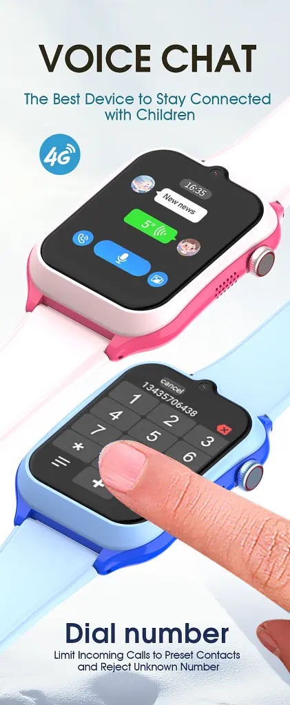Смарт-годинник дитячий Wonlex CT27 Original Годинник-телефон з відеодзвінком GPS і SIM-картою, геопаркан (19533) - фото 9