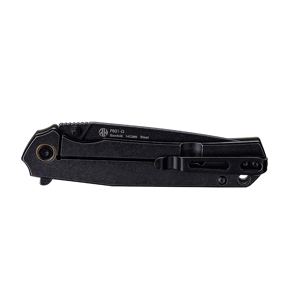 Нож складной туристический Ruike P801-G, (8.6 см) 14C28N/G10 оливковый - фото 9