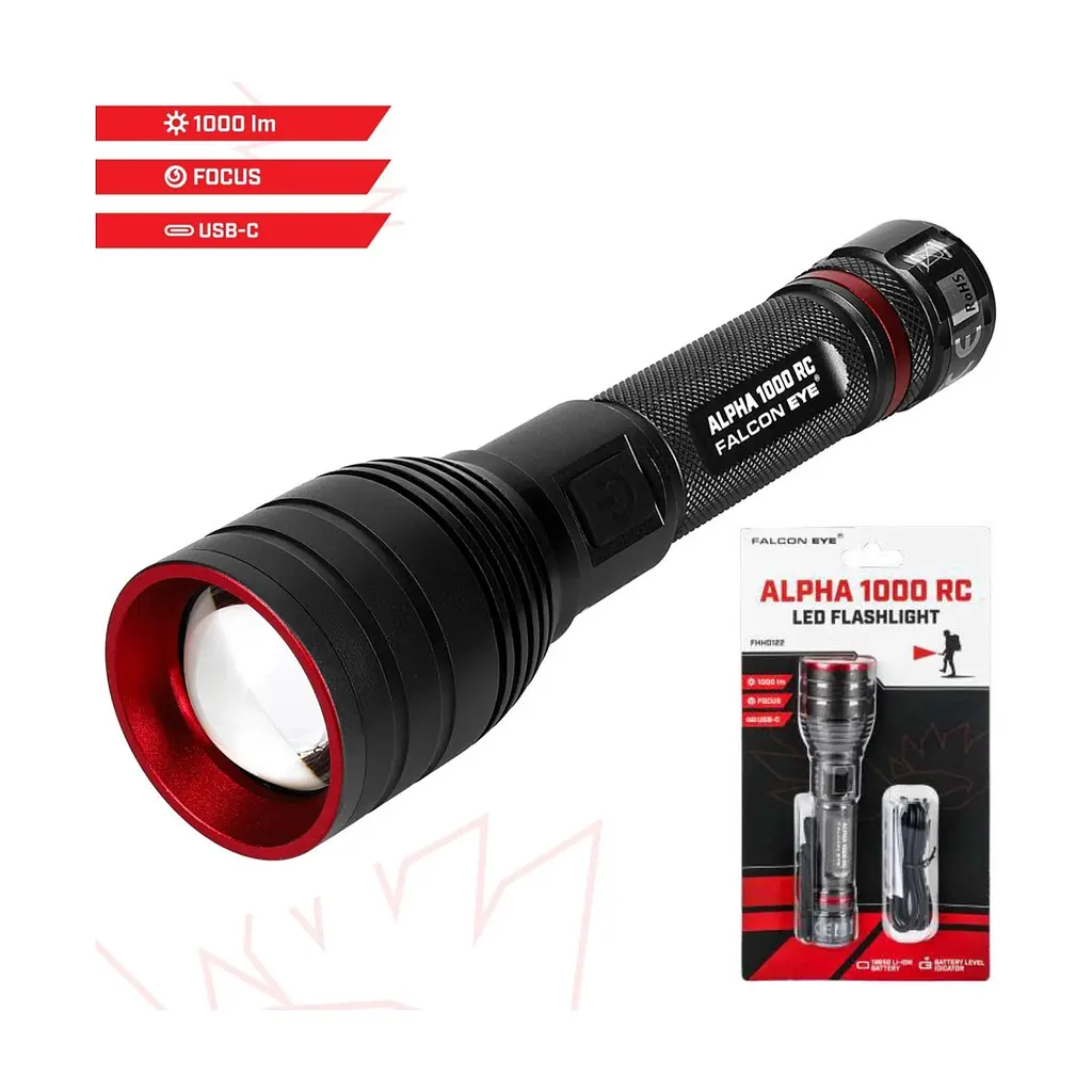 Ліхтар Falcon Eye тактичний Alpha 1000 RC (1000 Lm) Focus Rechargeable Type-C (FHH0122) (DAS303957) - фото 5