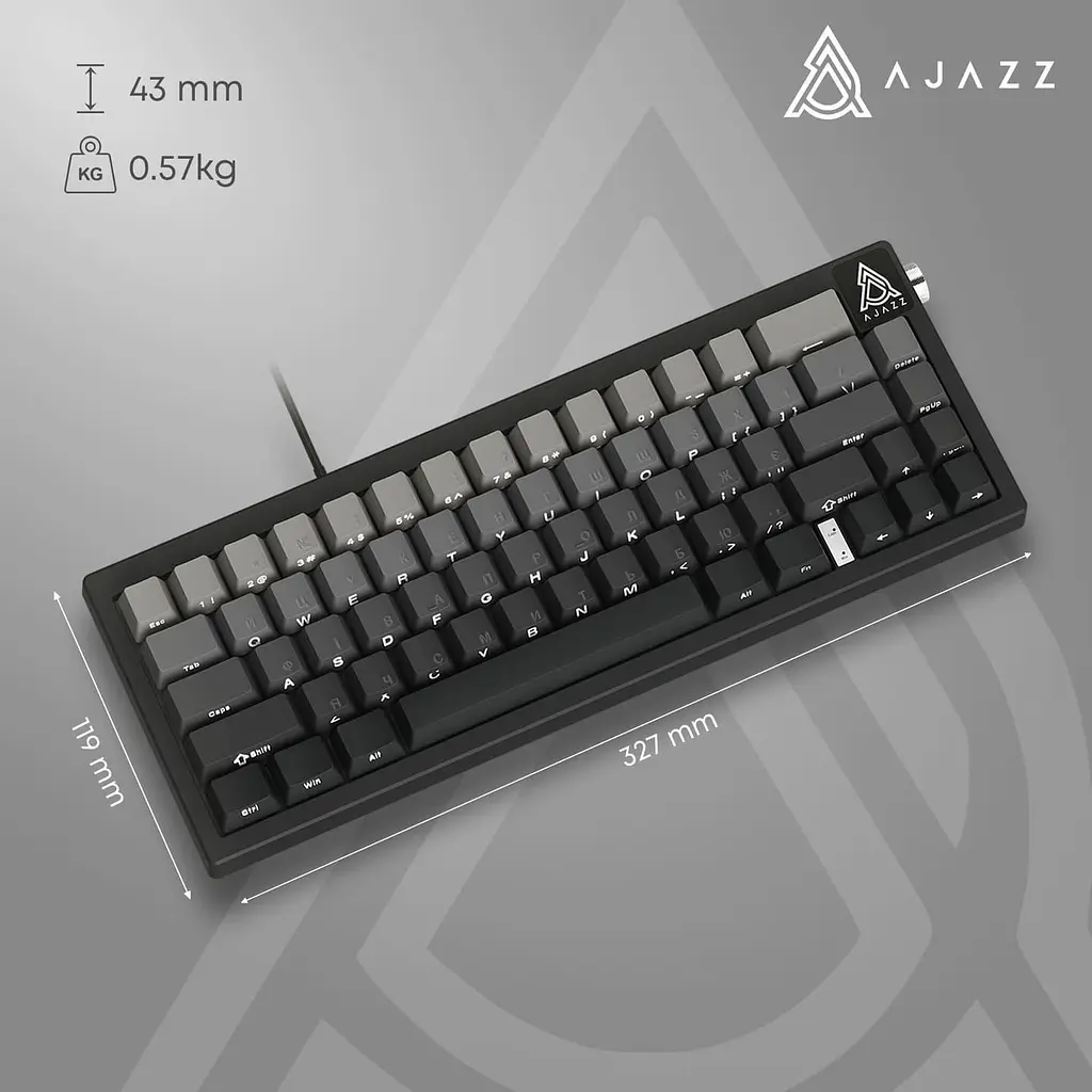 Клавиатура Ajazz AK650 Day Dream switches Gradient Black Gray (AK650-DD-BG) - фото 15