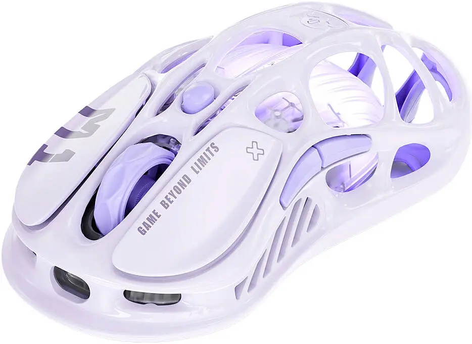 GravaStar Миша Mercury M1 Pro, magnesium alloy body, BT/WL/USB-A, RGB, Lavender Purple - фото 2