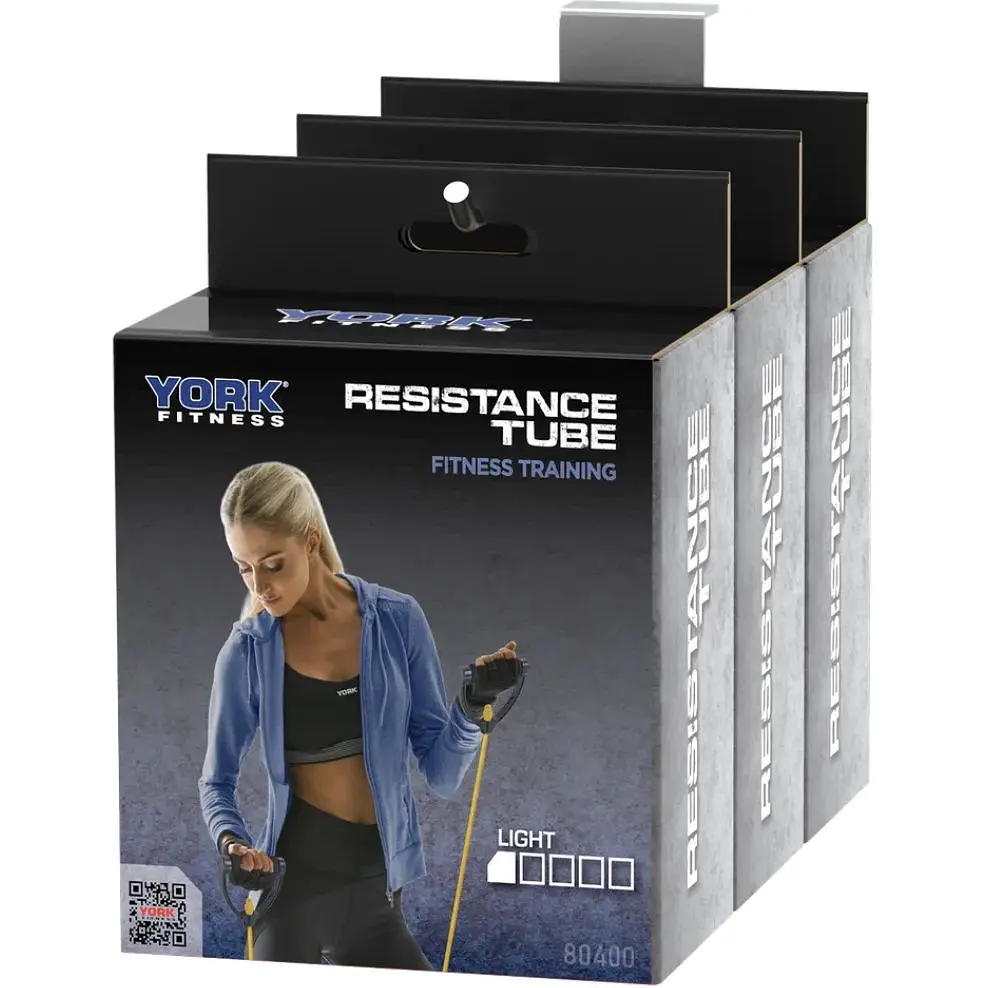 Эспандер трубчатый с ручками York Fitness 2-5кг, желтый - фото 7