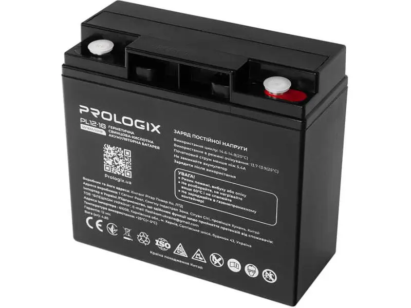Акумулятор для ДБЖ PrologiX AGM 12V 18AH (PL12-18) - фото 4