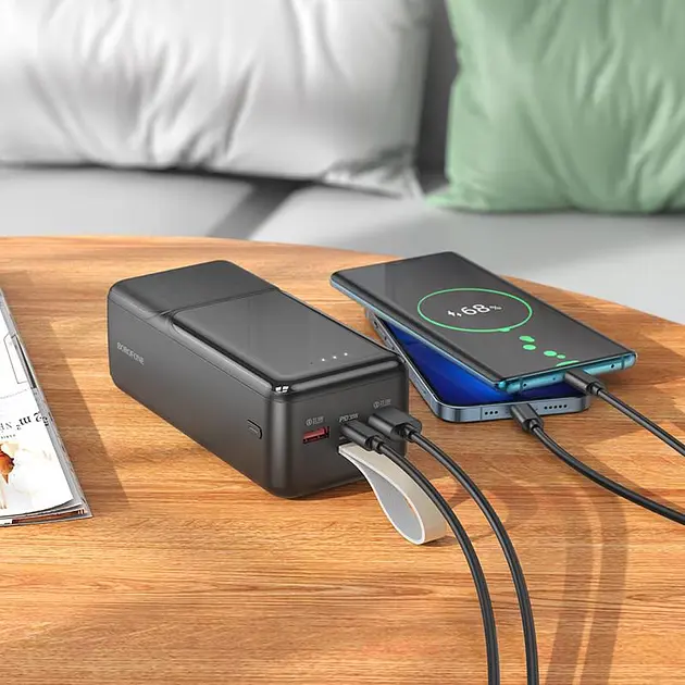 Універсальна мобільна батарея Borofone BJ33C 40000mAh PD30W (Чорний) - фото 5