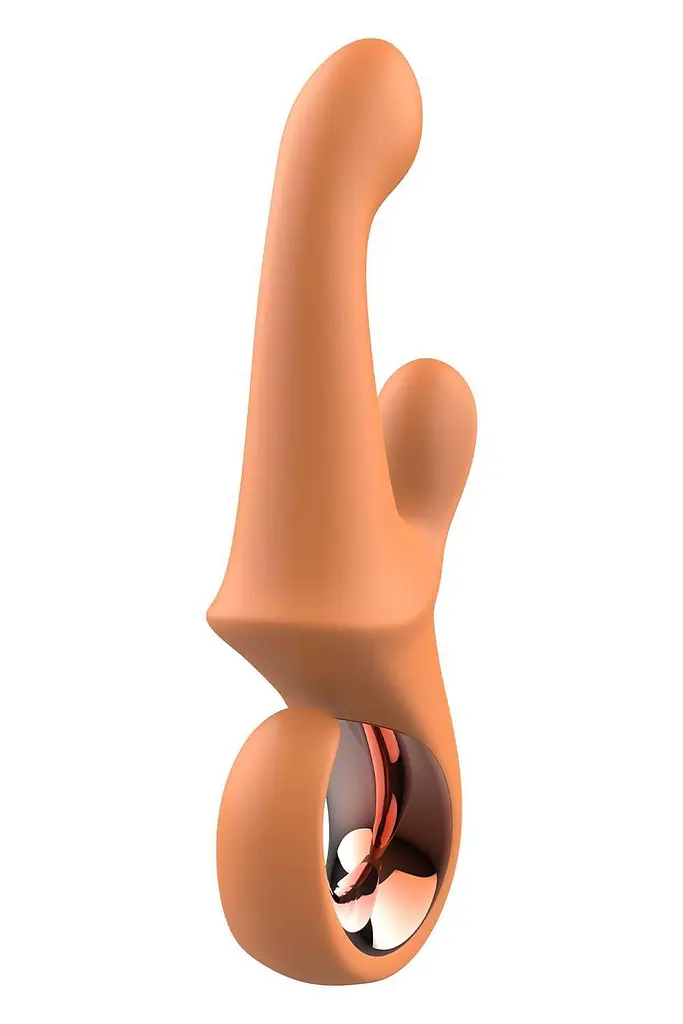 Вібратор-кролик Glam G-Spot Duo Vibrator 22.7 см (оранжевий) - фото 8