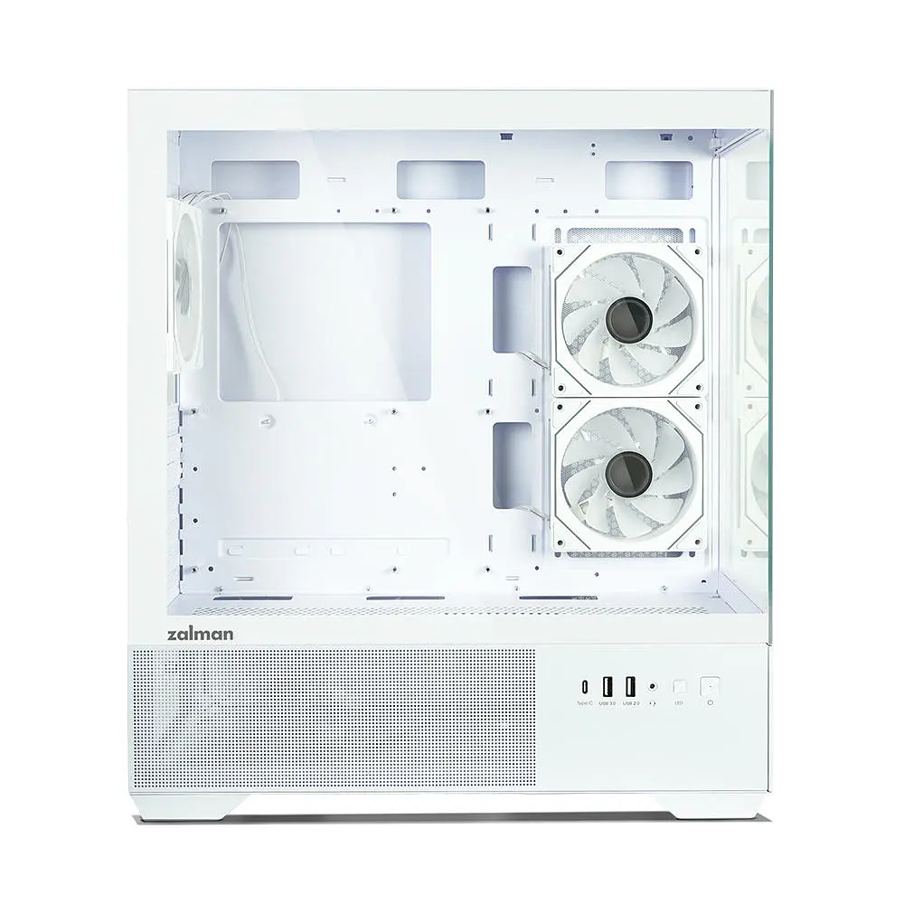 Zalman Корпус Chronix V2 без БЖ, 1xUSB3.0, 1xUSB2.0, 1x Type C, 2x120мм ARGB Reverse, 4x120мм ARGB, VGA 410мм, LCS ready, TG Side/Front Panel, ATX, білий - фото 4