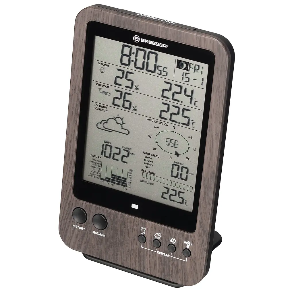 Метеостанція Bresser Weather Center 5-in-1 WTW Brown (7002512) - фото 2
