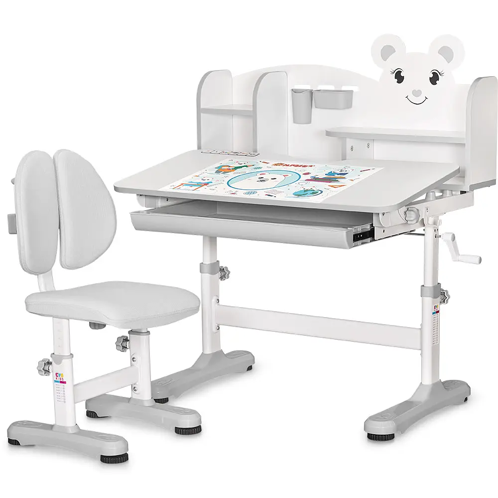 Комплект меблів (стіл + стілець + полиця) Mealux BD-29 Panda XL Grey (арт. BD-29 G)