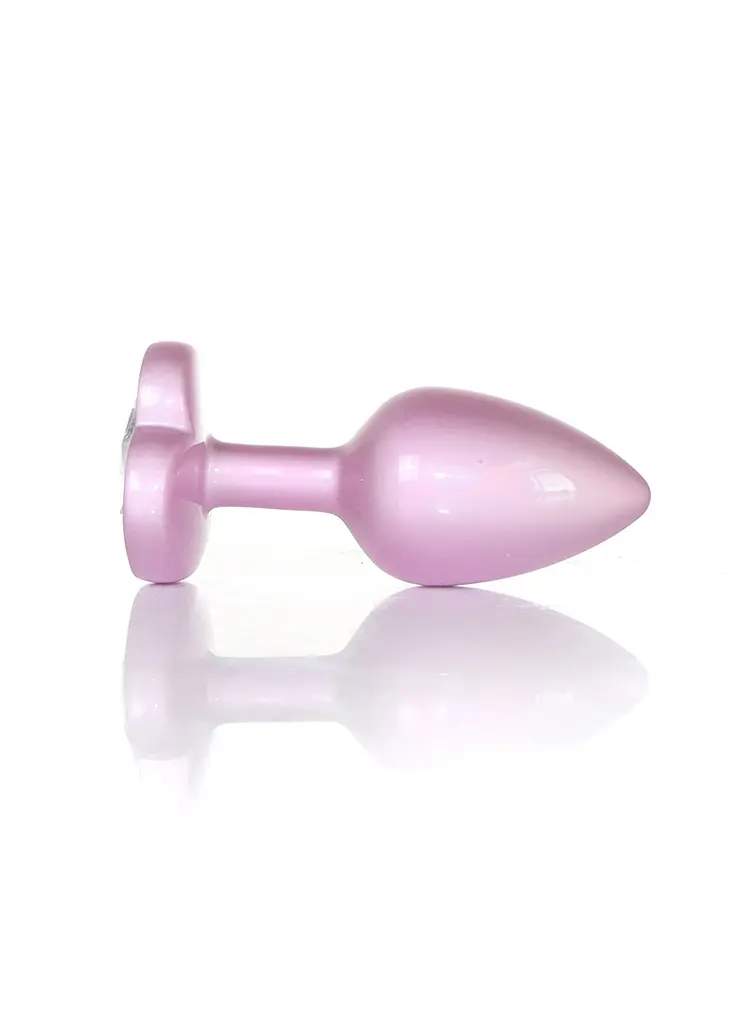 Анальная металлическая пробка Plug - Jewellery Pearl Pink Heart PLUG - Clear S Boss Series 64-00139 100340 - фото 3