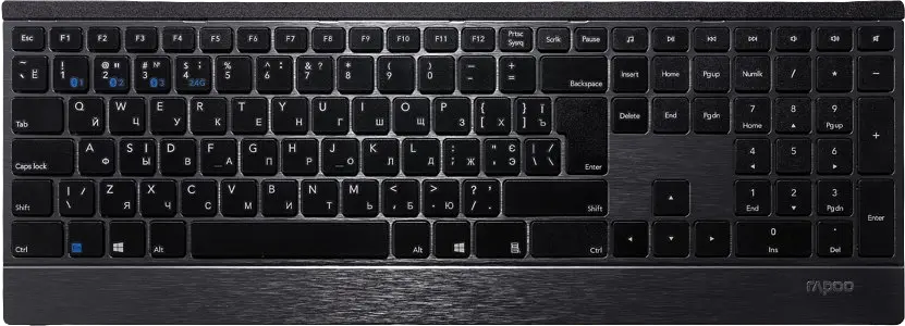 Клавіатура бездротова Rapoo E9500M Black (E9500M black)