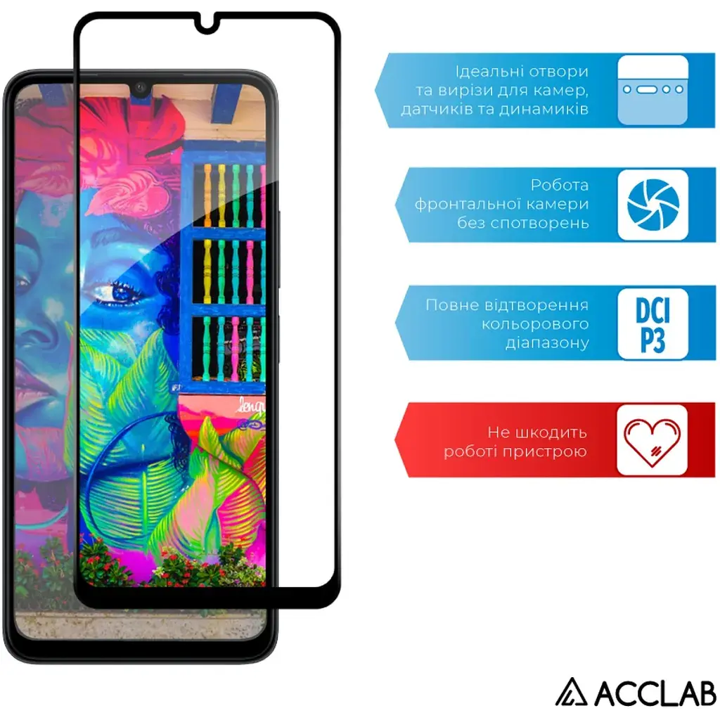 Скло захисне ACCLAB Full Glue Xiaomi Poco C65 Black (1283126583636) - фото 5