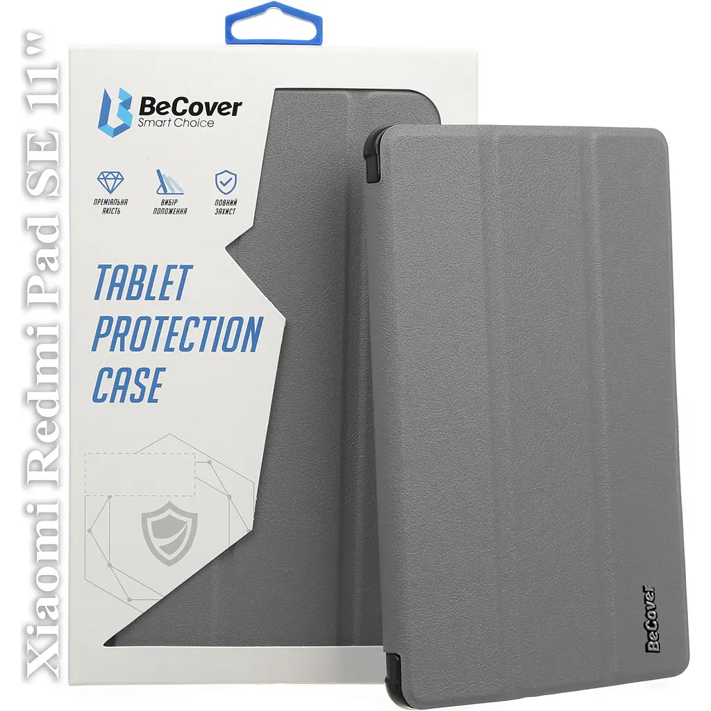 Чохол-книжка BeCover Smart Case для Xiaomi Redmi Pad SE 11" Gray [709860] [98240] - фото 4