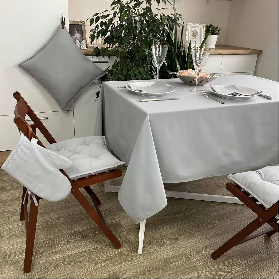 Скатертина Прованс 180х145 см сіра (21415) - фото 2