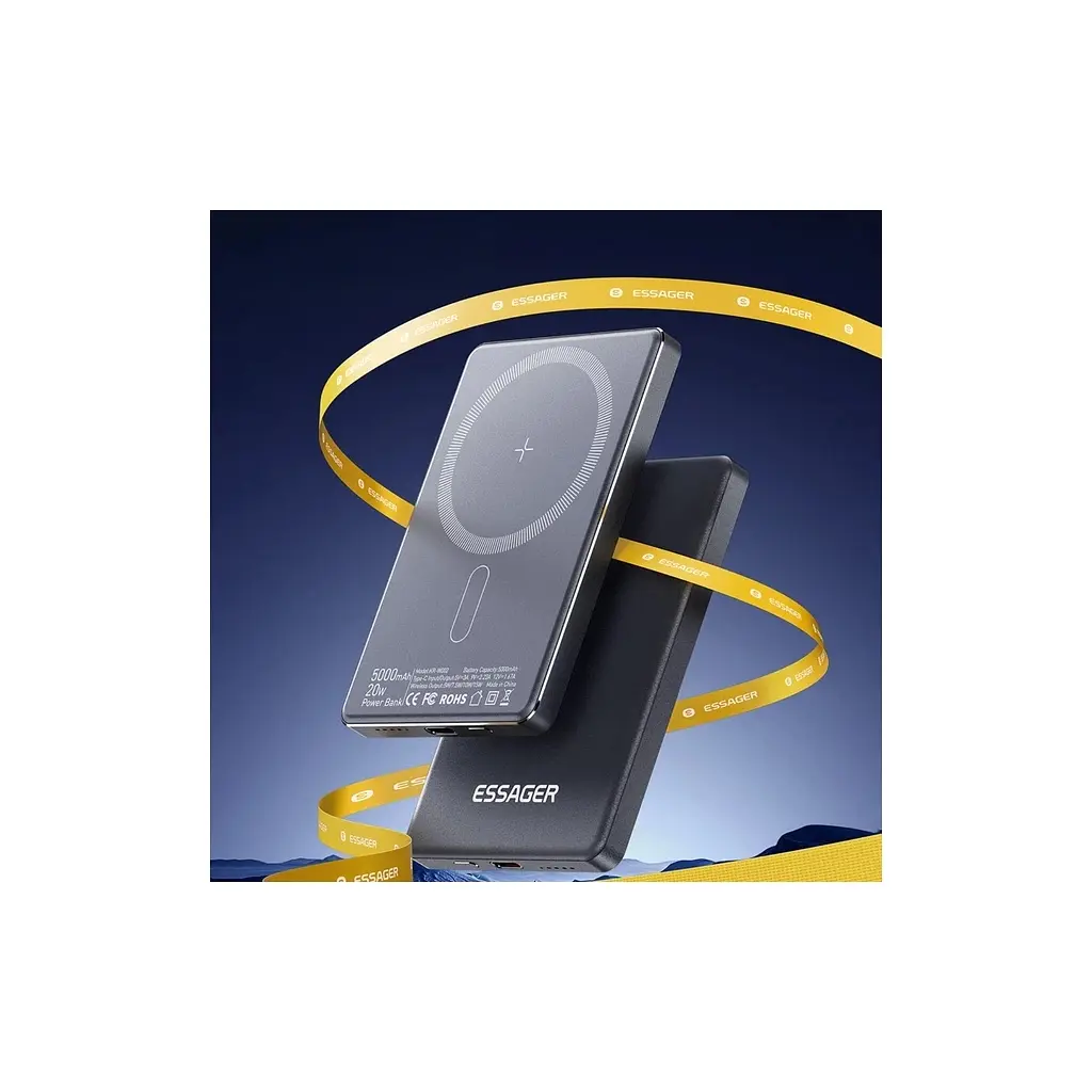 Батарея універсальна Essager 5000mAh Cross-border magnetic 20W PD QC/3.0 (EDY5K-YJ0A-Z) - фото 10