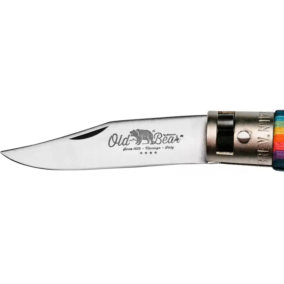 Ніж Old Bear Rainbow XS, 420 steel, wood handle,, rainbow - фото 3