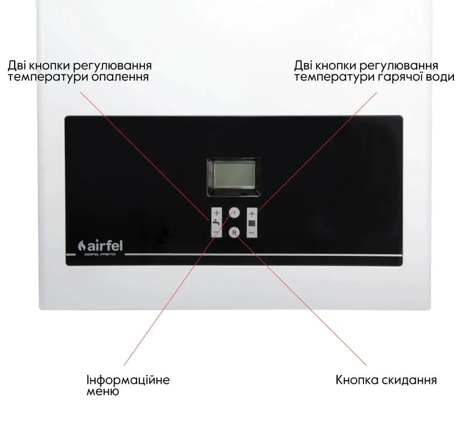 Котел газовий Airfel DigiFEL Premix 36 кВт, двоконтурний, конденсаційний, навісний, з двома теплообмінниками A2CPX036DARU - фото 5