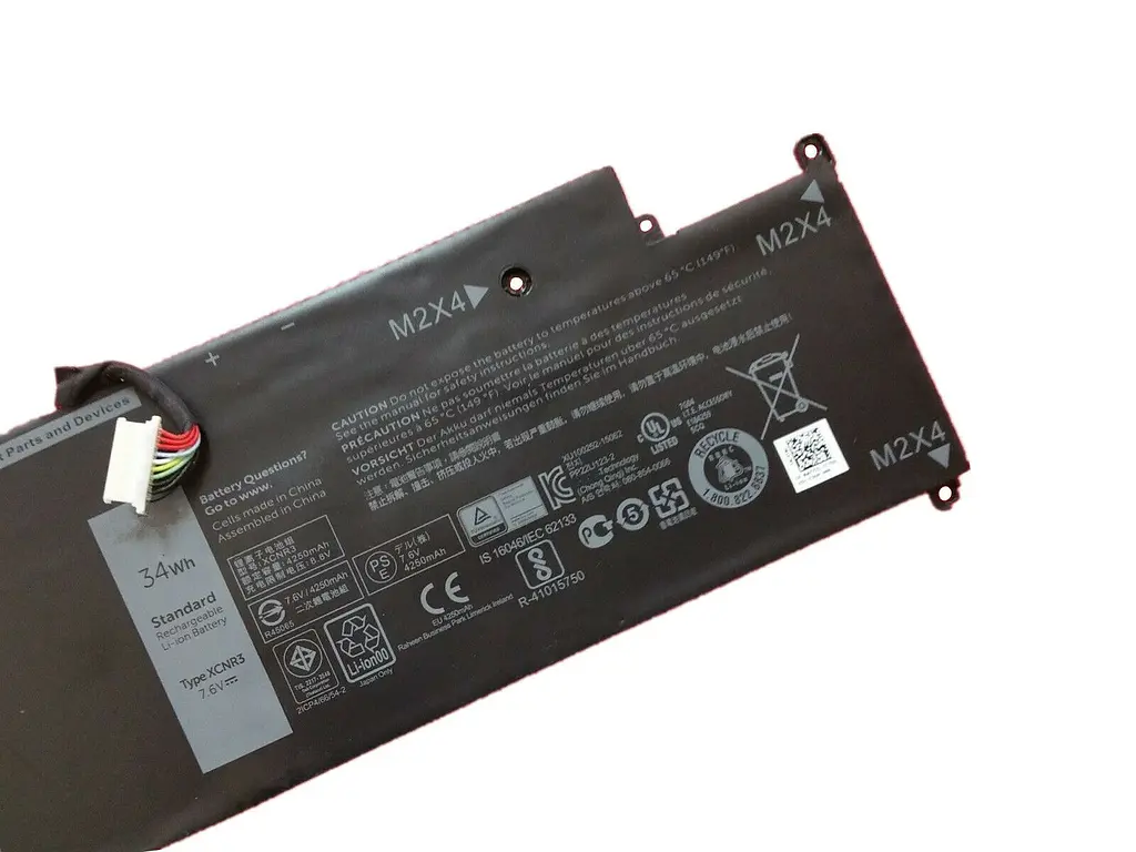Акумулятор для ноутбука Dell Latitude E7370 XCNR3, 34Wh (4250 mAh), 4cell, 7.6V, Li-ion, чорний - фото 2