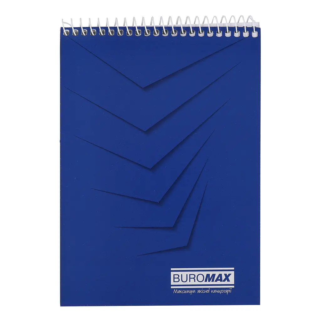 Блокнот на пружине сверху Buromax Monochrome Jobmax А-5, 48 листов синий (BM.2474-02) - фото 2